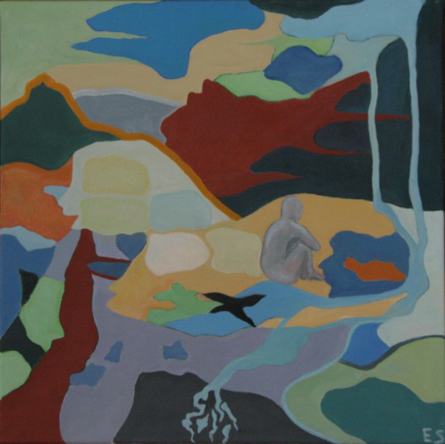 "Isgrotten II".
Olie på lærred, 50x50 cm.
3.700,-