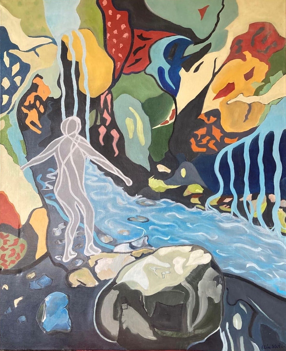 "Skal - skal ikke".
Olie på lærred, 110x90 cm.
13.000,-


